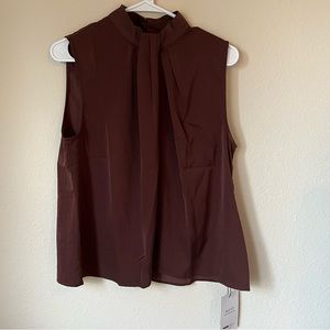Motf brown sleeveless blouse